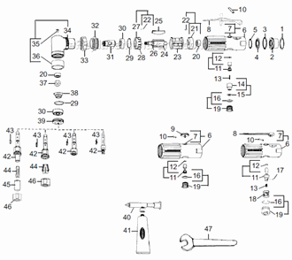 Part Location Diagram of 45-0980 Dotco Gear Lube