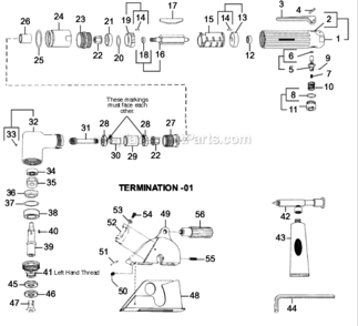 Part Location Diagram of 2253PT Cleco Rotor Blade