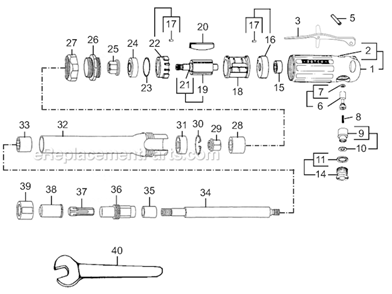 Part Location Diagram of 01-1267 Dotco Lever