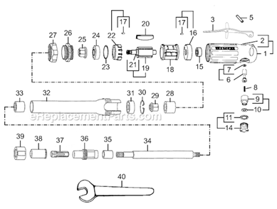 Page A Diagram and Parts List for 10L1112-36  Dotco Angle Grinder