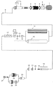 Part Location Diagram of 208862PT Dotco Wrench (3/16