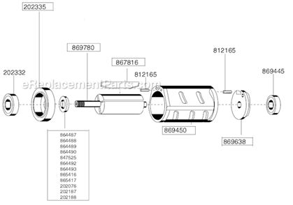 Page B Diagram and Parts List for 116GLSB-135A-D3T4  Dotco Angle Grinder