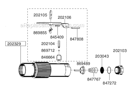 Page C Diagram and Parts List for 116GLSB-135A-D3T4  Dotco Angle Grinder