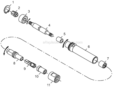 Page C Diagram and Parts List for 12L1101-36  Dotco Angle Grinder