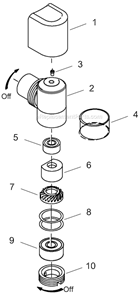 Page C Diagram and Parts List for 12L1200-32  Dotco Angle Grinder