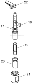 Page D Diagram and Parts List for 12L1200-36  Dotco Angle Grinder