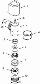 Page B Diagram and Parts List for 12L1201-32  Dotco Angle Grinder
