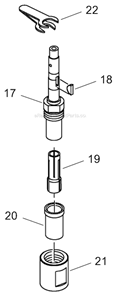 Page C Diagram and Parts List for 12L1280-36  Dotco Angle Grinder