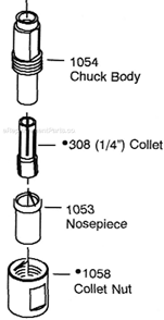 Page B Diagram and Parts List for 12L1380-36  Dotco Angle Grinder