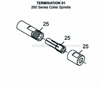 Page B Diagram and Parts List for 12L2500-01  Dotco Angle Grinder