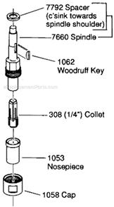 Page C Diagram and Parts List for 12L2718-36  Dotco Angle Grinder