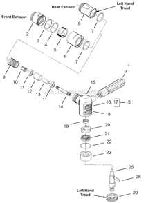 Part Location Diagram of 2538 Dotco Angle Housing