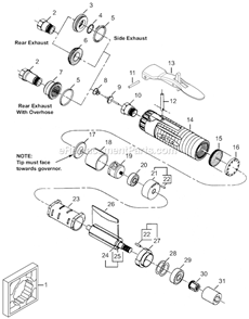 Part Location Diagram of 2939 Dotco Governor Module