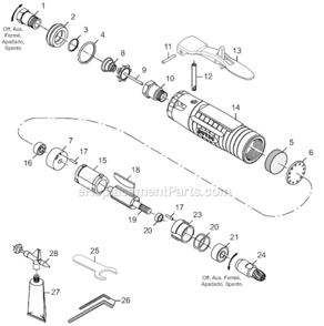 Page A Diagram and Parts List for 12S1273-03  Dotco Saw