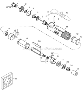Page A Diagram and Parts List for 12S2749-01  Dotco Saw