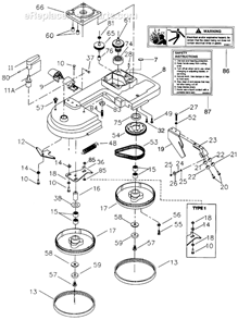 Page A Diagram and Parts List for 136BSV-4  Dotco Band Saw