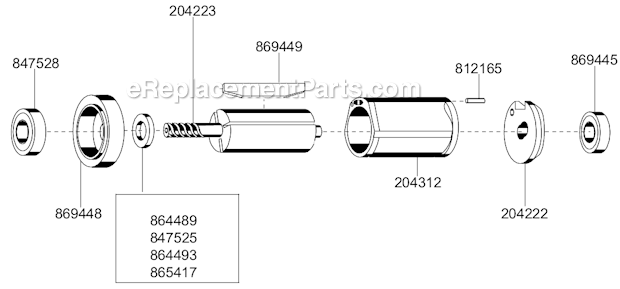Page C Diagram and Parts List for 136BSV-4  Dotco Band Saw