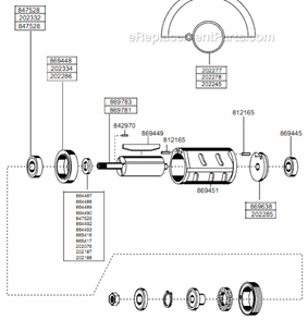 Page B Diagram and Parts List for 136GEL-240-C4  Dotco Angle Grinder
