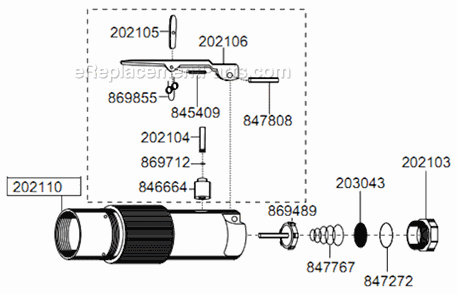 Page C Diagram and Parts List for 136GEL-240-C4  Dotco Angle Grinder