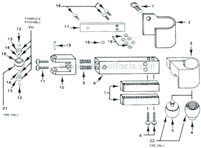 Page A Diagram and Parts List for 14-1463  Dotco Belt or Drum Sander