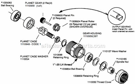 Page C Diagram and Parts List for 14CFS91-38  Dotco Drill