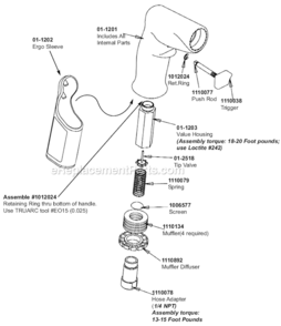Page A Diagram and Parts List for 14CFS92-38  Dotco Drill
