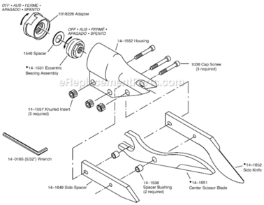 Page B Diagram and Parts List for 14CFS93-98  Dotco Nibbler & Shears