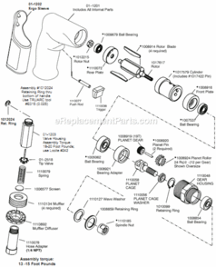 Page A Diagram and Parts List for 14CFS93-99  Dotco Nibbler & Shears