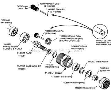 Page C Diagram and Parts List for 14CFS94-38  Dotco Drill