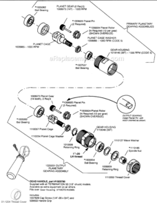 Page C Diagram and Parts List for 14CFS95-38  Dotco Drill