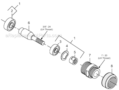 Page C Diagram and Parts List for 14CNL90-40  Dotco Drill