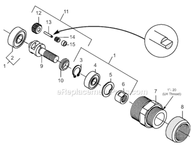 Part Location Diagram of 1110069 Dotco Planet Cage Washer (0.743")