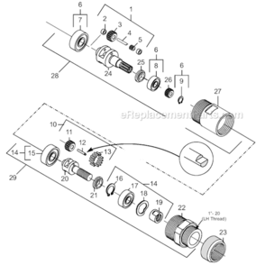 Part Location Diagram of 1008955 Cleco Gear Housing