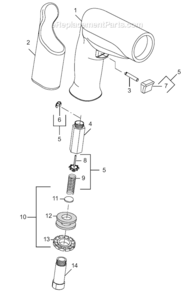 Page A Diagram and Parts List for 14CSL92-38  Dotco Drill