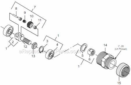Page C Diagram and Parts List for 14CSL98-38  Dotco Drill