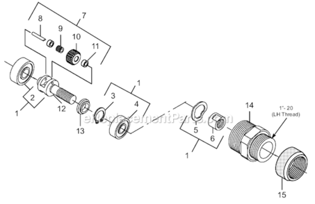 Page C Diagram and Parts List for 14CSL98-40  Dotco Drill