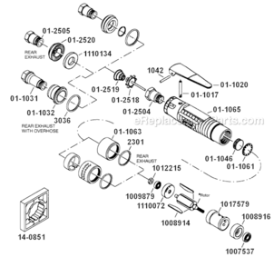 Page A Diagram and Parts List for 15LF083-38  Dotco Drill