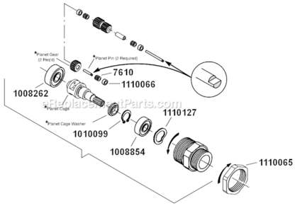 Part Location Diagram of 1017053 Cleco Planet Cage Washer