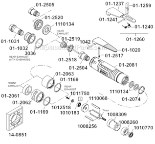 Part Location Diagram of 1008256 Cleco Rotor Blade