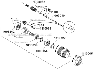 Page B Diagram and Parts List for 15LS282-52  Dotco Drill