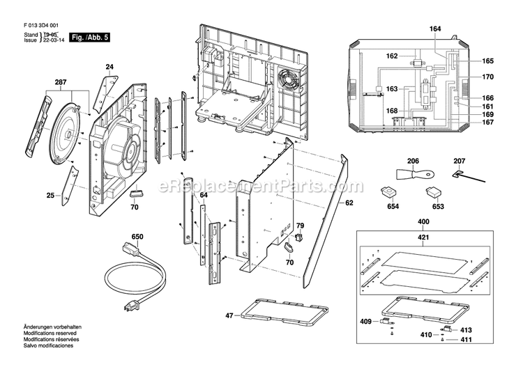 Page 5 Diagram and Parts List for 3D40FLEX F0133D4001 Dremel Miscellaneous