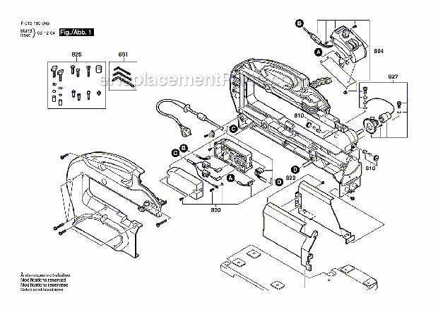 Page A Diagram and Parts List for 1800  Dremel Scroll Saw