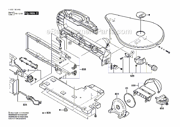 Page B Diagram and Parts List for 1800  Dremel Scroll Saw