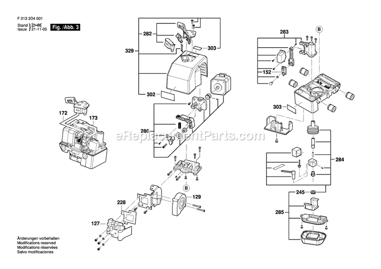 Page 3 Diagram and Parts List for 3D40FLEX F0133D4001 Dremel Miscellaneous