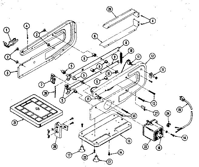 Unit Parts Diagram and Parts List for 1571-1  Dremel Scroll Saw