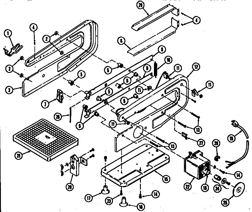Unit Parts Diagram and Parts List for 571-5  Dremel Scroll Saw