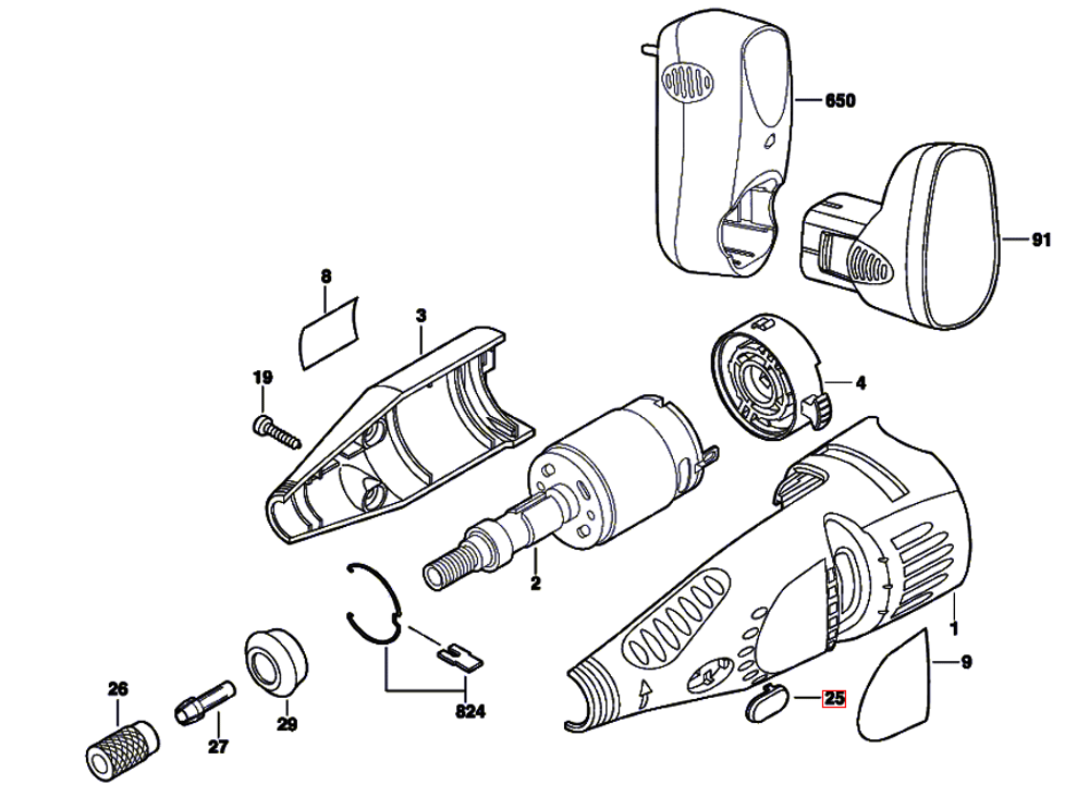 Fig-0 Diagram and Parts List for 770 F013770003 Dremel Router