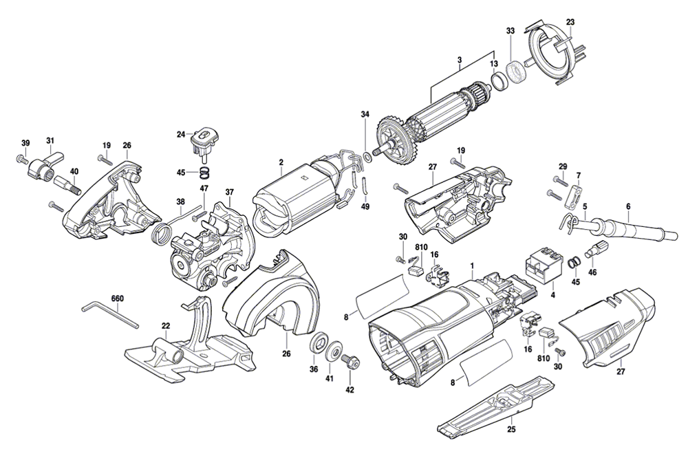 Fig-0 Diagram and Parts List for SM20-03 F013SM2000 Dremel Table Saw Accessories