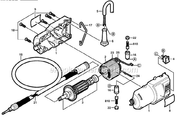 Page A Diagram and Parts List for 732 F013073241 Dremel Multi-Tool