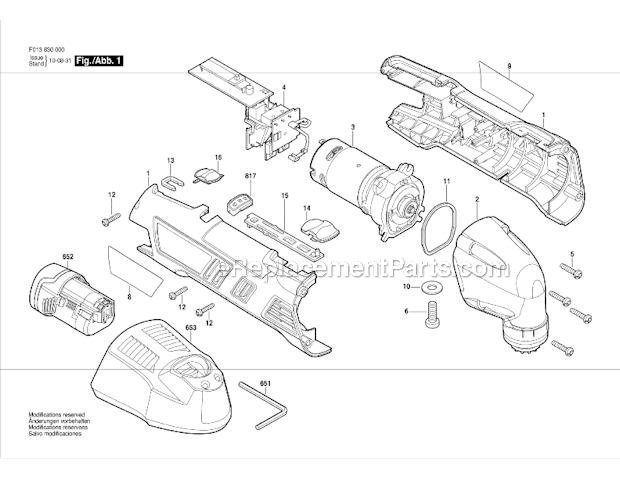 Page A Diagram and Parts List for 8300-01  Dremel Multi-Tool